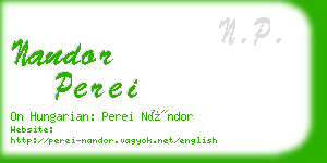 nandor perei business card